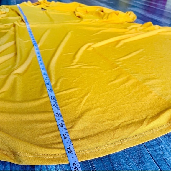 Eloquii Mustard Yellow Long Sleeve A-Line Dress Size 24 NWT NEW! - Picture 9 of 10